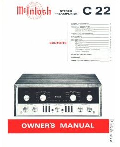 C22 Preamp Manual Cover